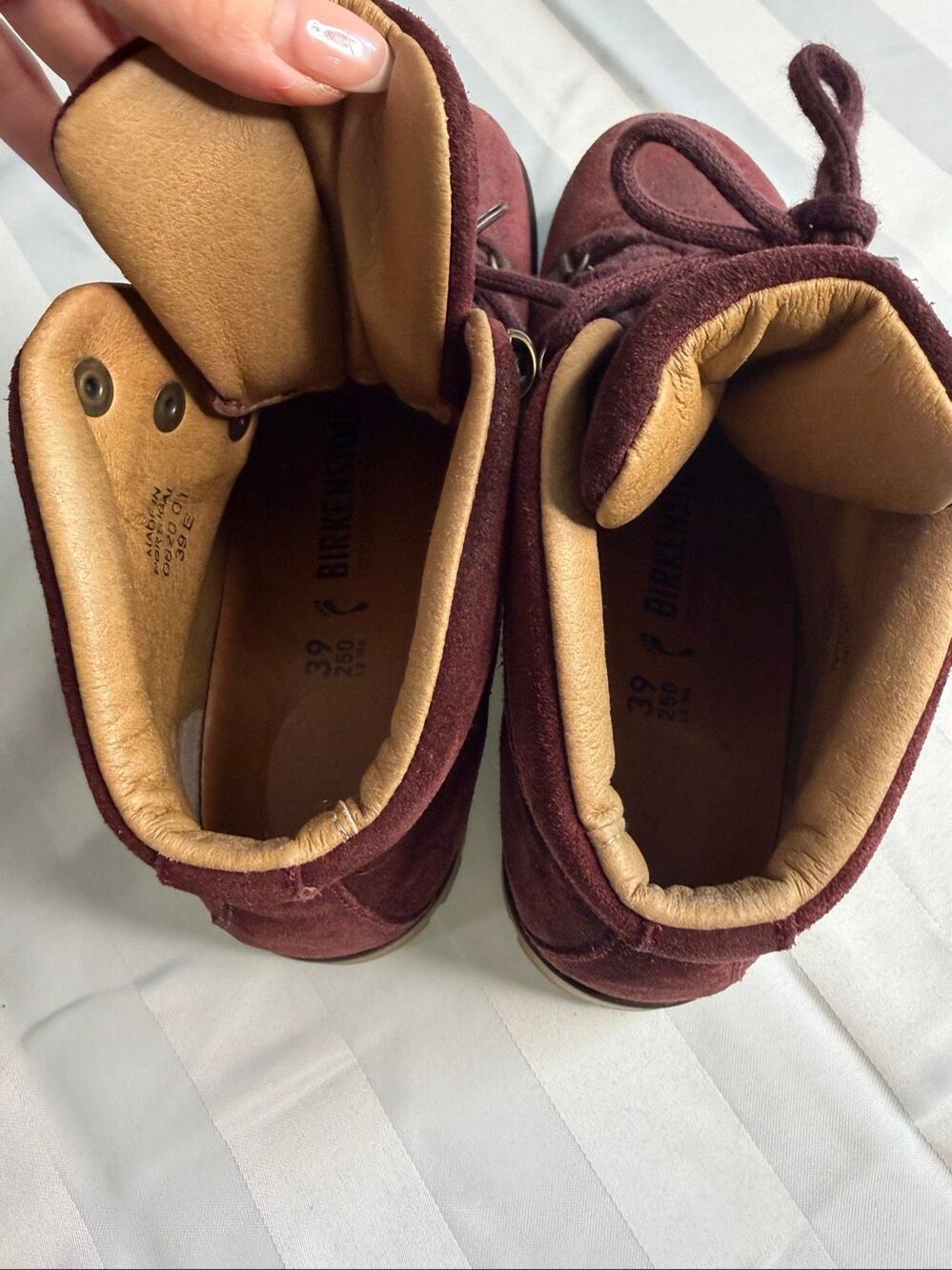 Birkenstock Jackson Ochre Burgundy Leather Hiking Mountain Boots Size 39 E US 8 - Picture 6 of 10